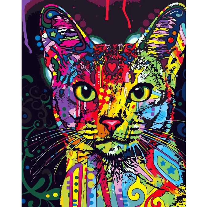 

Paint By Number Kit - Paket Melukis Set - Gazing Cat - 50 x 40 CM Non COD
