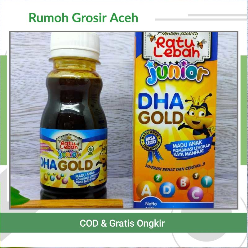 

{ACEH} Madu Anak Ratu Lebah Junior DHA GOLD plus Omega 3 dan Curcuma