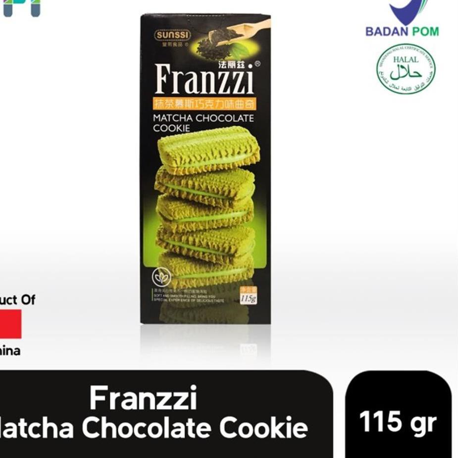 

TERLARIS BRANDS FESTIVAL Franzzi Matcha Chocolate Cookie 115gr Box - Biskuit Coklat Macha 