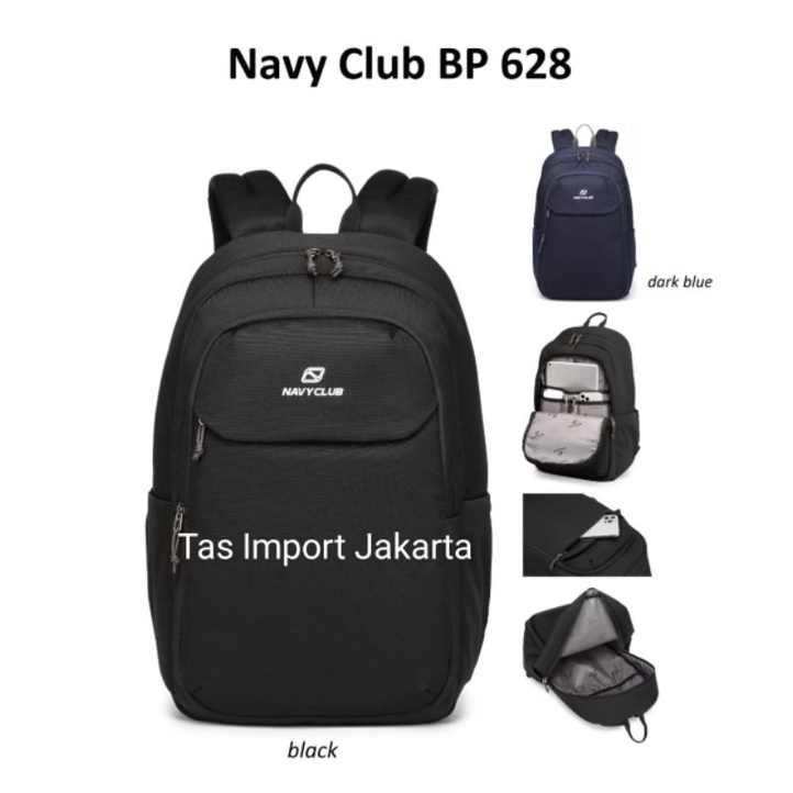 Tas Ransel ORI navy club 628 kasual / Tas pria wanita/ Tas unisex - Tas Laptop