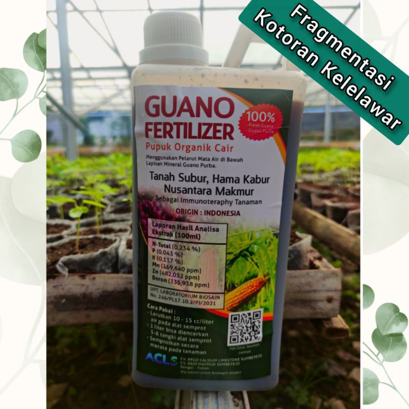 pupuk organik guano cair menyuburkan segalamacam tanaman