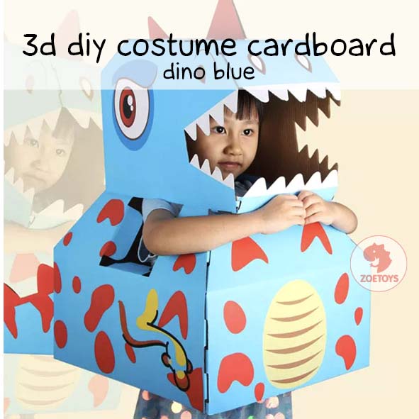 Zoetoys 3D DIY Costume Cardboard | Craft Paper Cartoon Plane Car Dino | Kids Pretend Play Toy | Art and Craft Activity