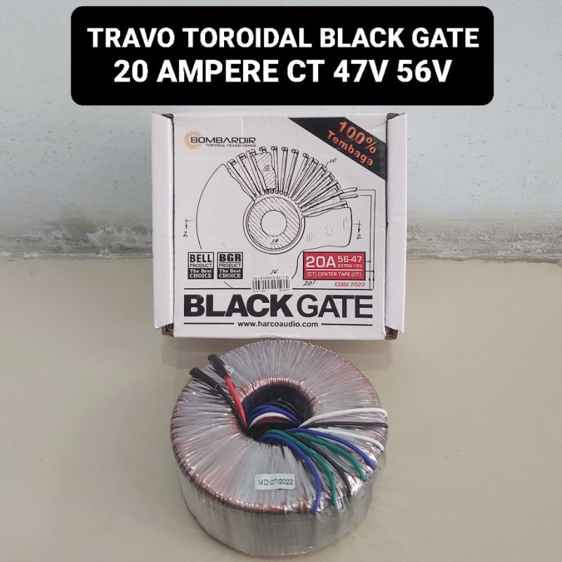 BLACK GATE Travo Donat 20 Ampere CT 42V 56V Trafo Toroidal 20A Toroid Blackgate Bell