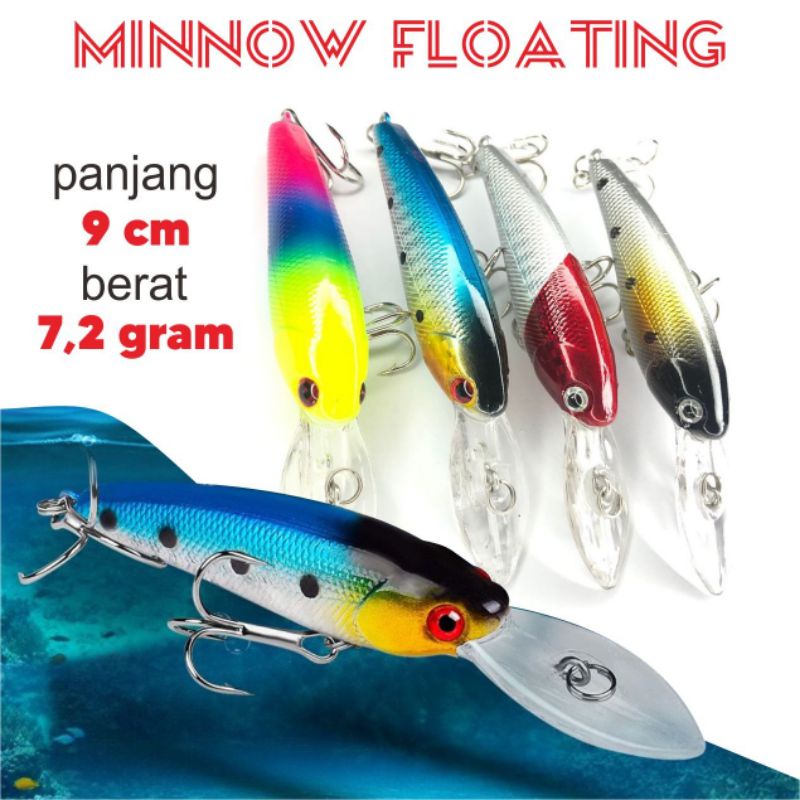 Umpan Minnow Floating Umpan Casting 7,2 gram