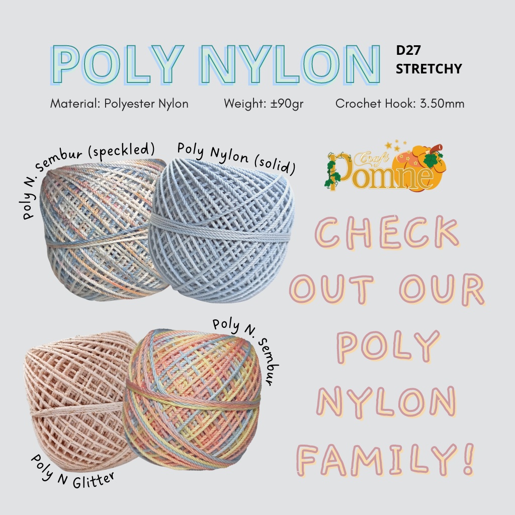 POLY NYLON SEMBUR - POLYESTER YARN - BENANG RAJUT POLY D27
