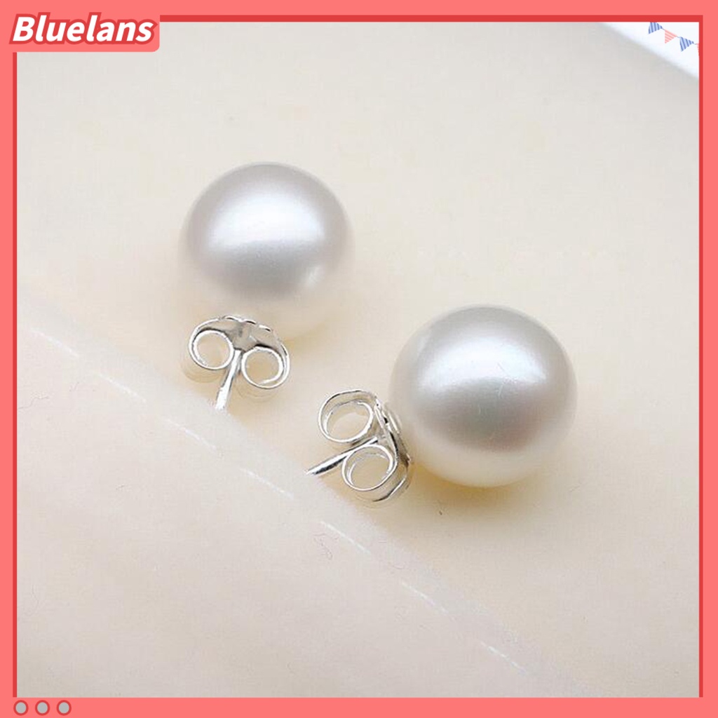 Bluelans Ear Ring White Beautiful Women Fashion Faux Pearl Ear Stud