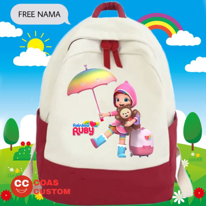 TAS RAINBOW RUBY TAS RANSEL ANAK SEKOLAH SD