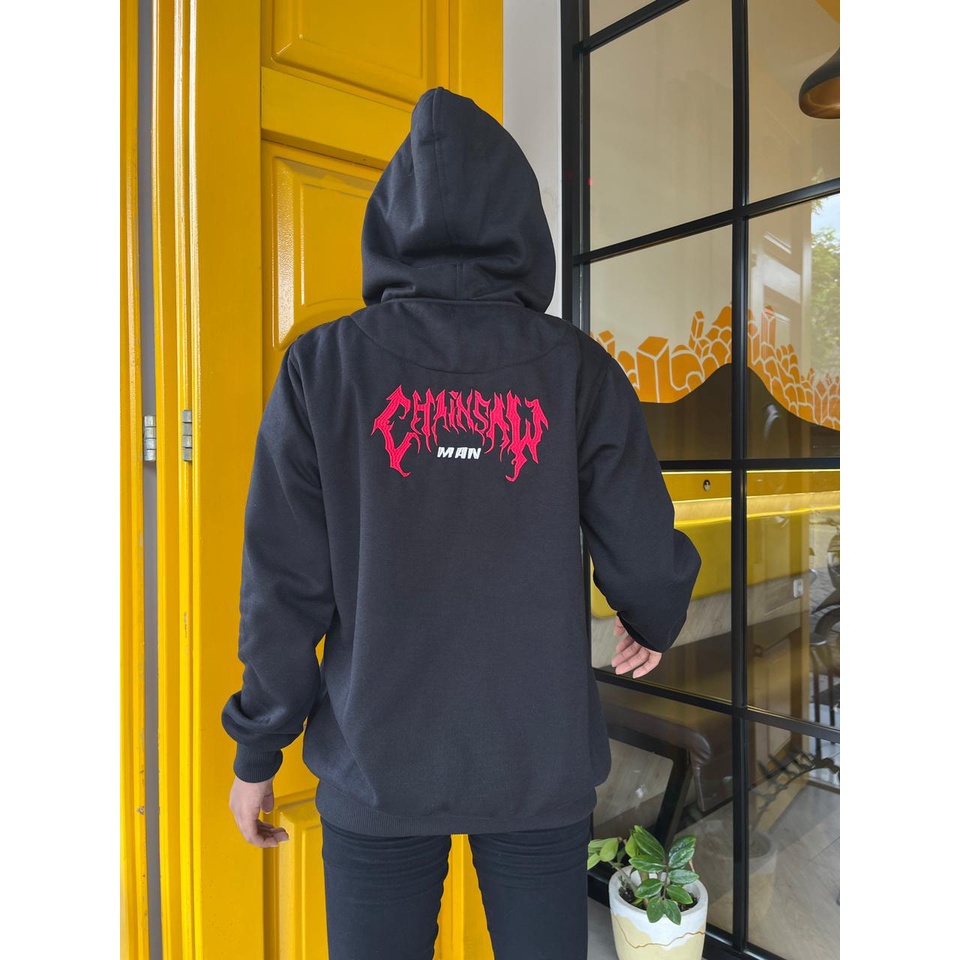 Hoodie Chainsaw Man Denji Embroidery Premium Unisex