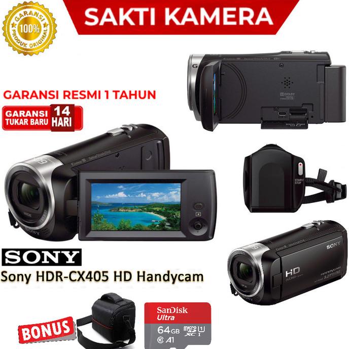 [ Promo ] Sony Handycam Hdr Cx405 / Cx 405 / Cx-405 Full Hd Camcorder Resmi - Drone Kamera Dan Akses