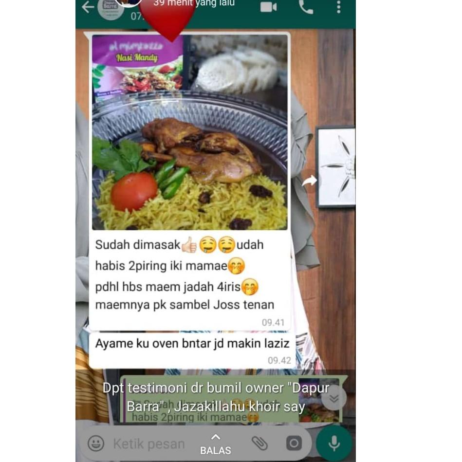 

Original Nasi Instan Kabsah Khas Timur Tengah Al Mumtazza Halal serbuuu !