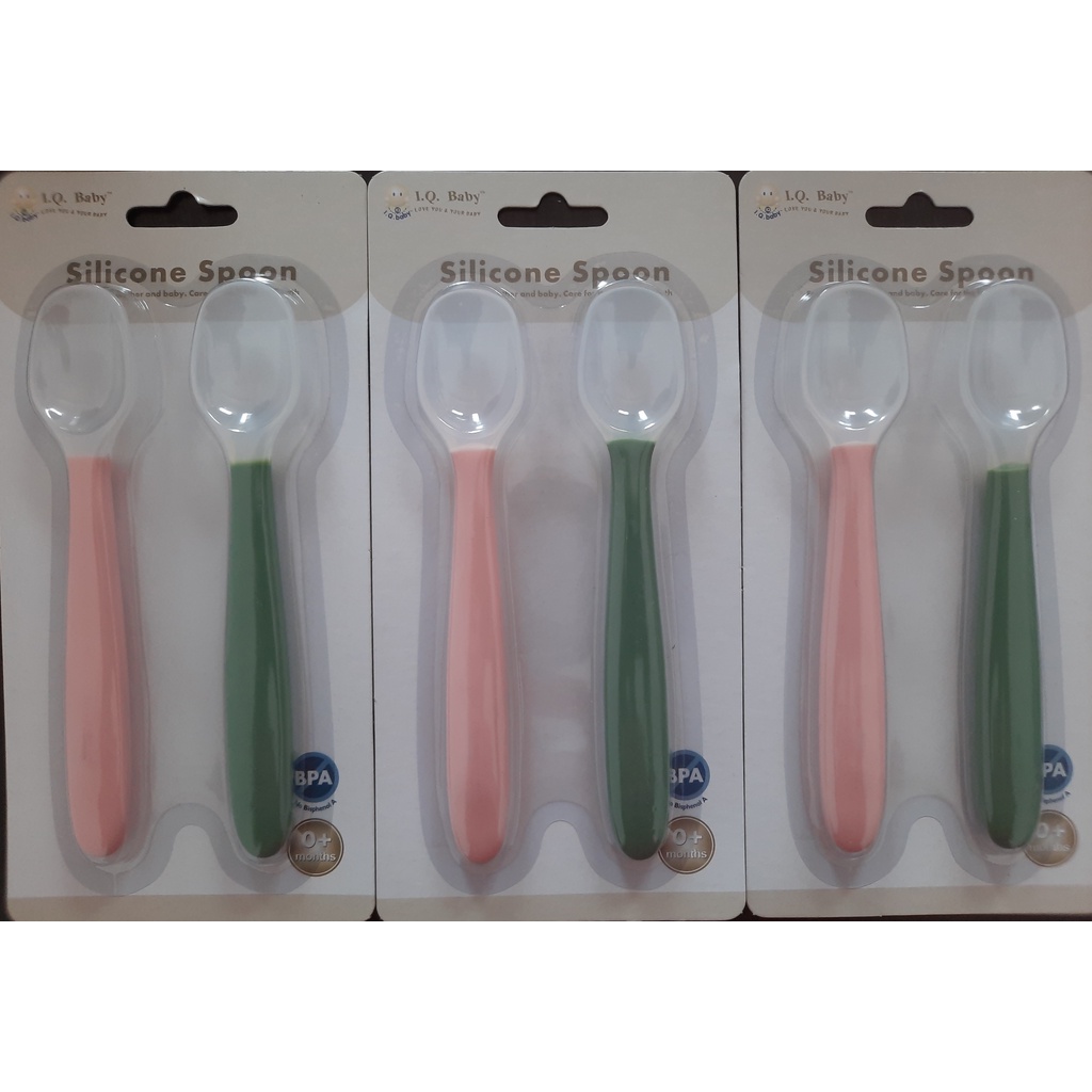 IQ Baby Silicone Spoons / Sendok Makam Bayi Silikon