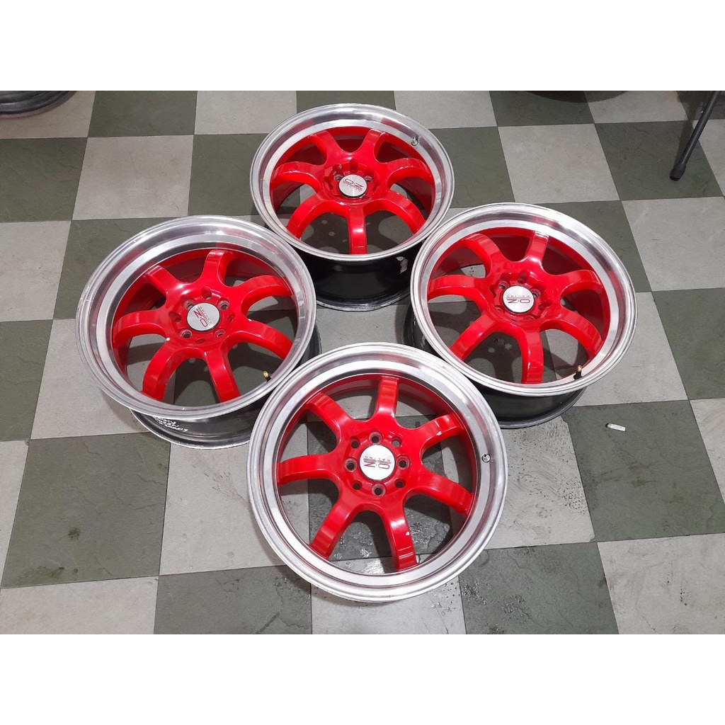 Velg Ring 17 Bekas Model OZ Pcd 4x100-4x114,3 Red Polish
