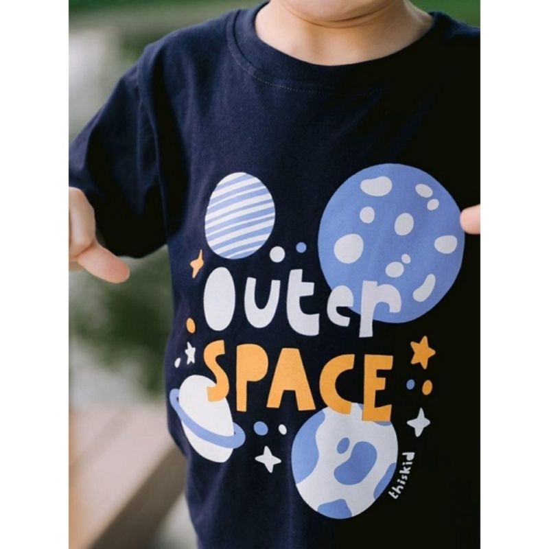 Kaos Anak 3-6Tahun Unisex Motif Luar Angkasa