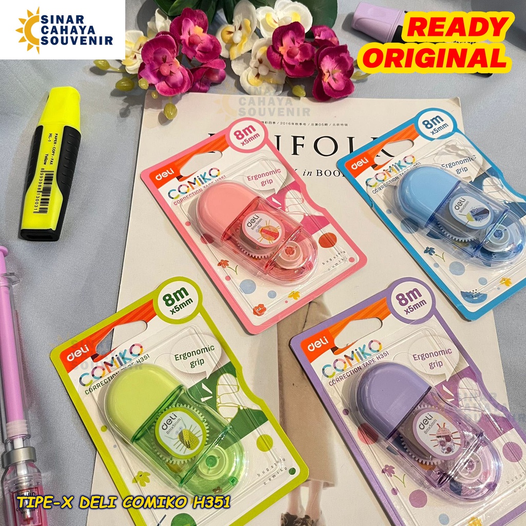 

Tipe-x Deli Comiko H351 | Correction Tape ATK Stationery Sekolah Imut Murah Unik Lucu