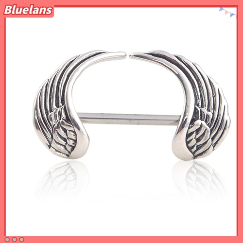 1pc Cincin Tindik Bentuk Sayap Bahan Stainless Steel Untuk Wanita