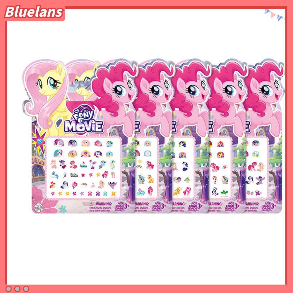 Bluelans 1 Lembar Stiker Kuku Motif Mickey Snow White Elsa Untuk Dekorasi Anak Perempuan