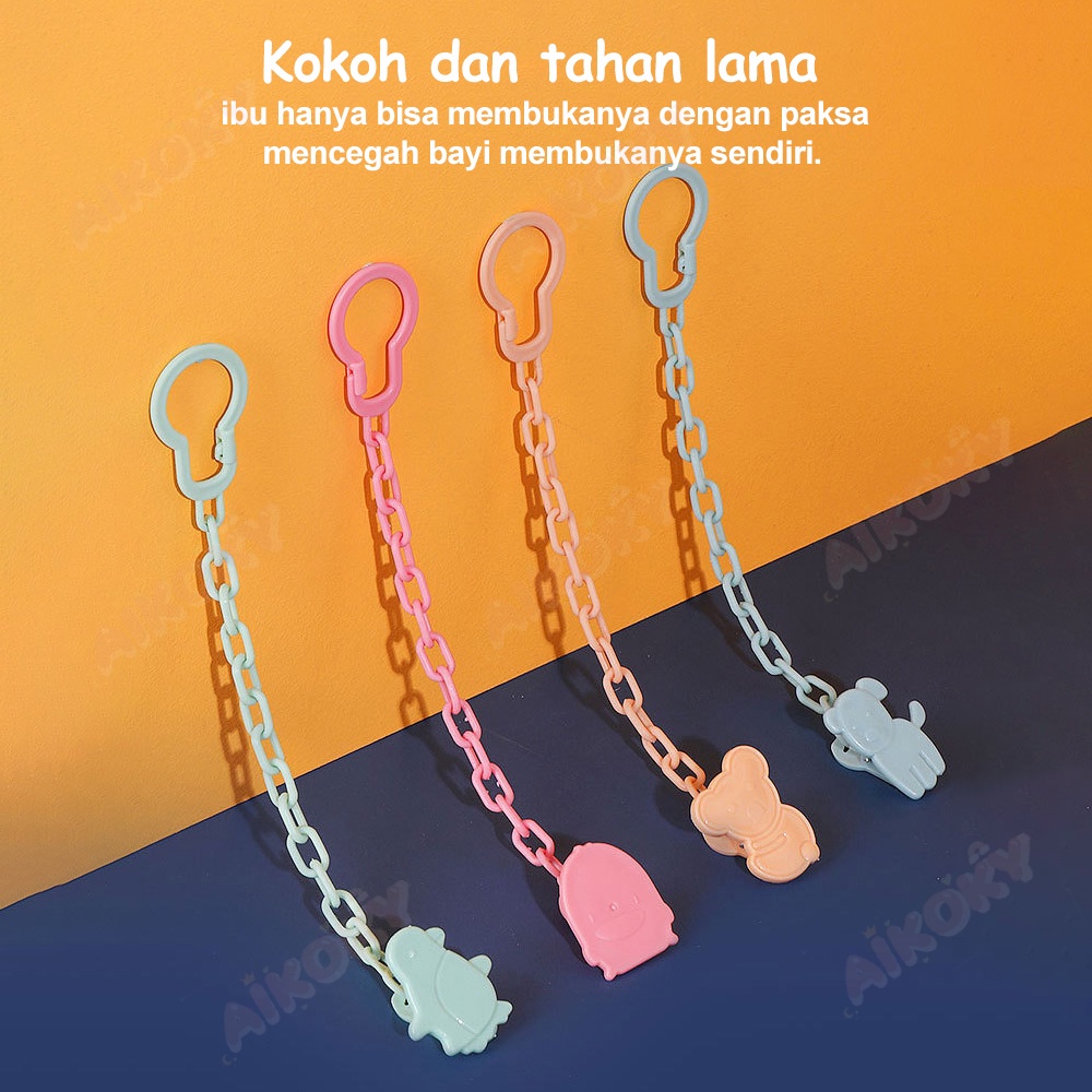 AIKOKY Tali empeng bayi lucu/Pacifier clip BPA Free