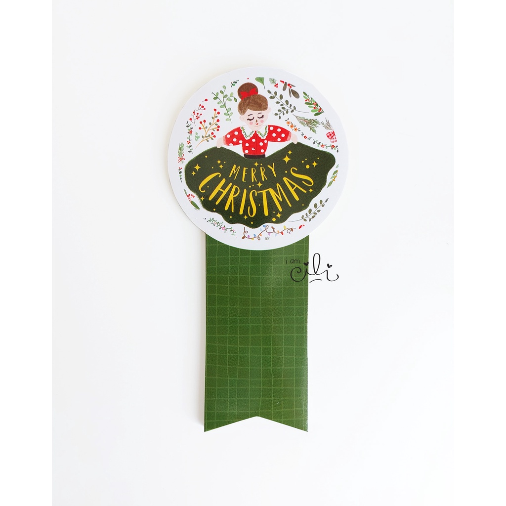

(SC042/SC043) stiker natal merry christmas GIRLY untuk toples