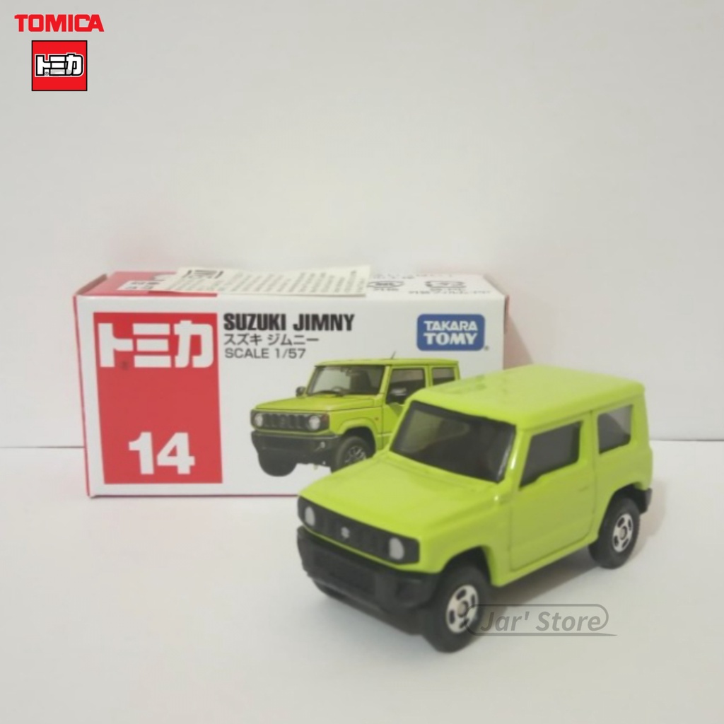 Miniatur Mobil Suzuki JimnyTomica No 14 Suzuki Jimny  Original Warna hijau Diecast Mobil OFF ROAD Ko