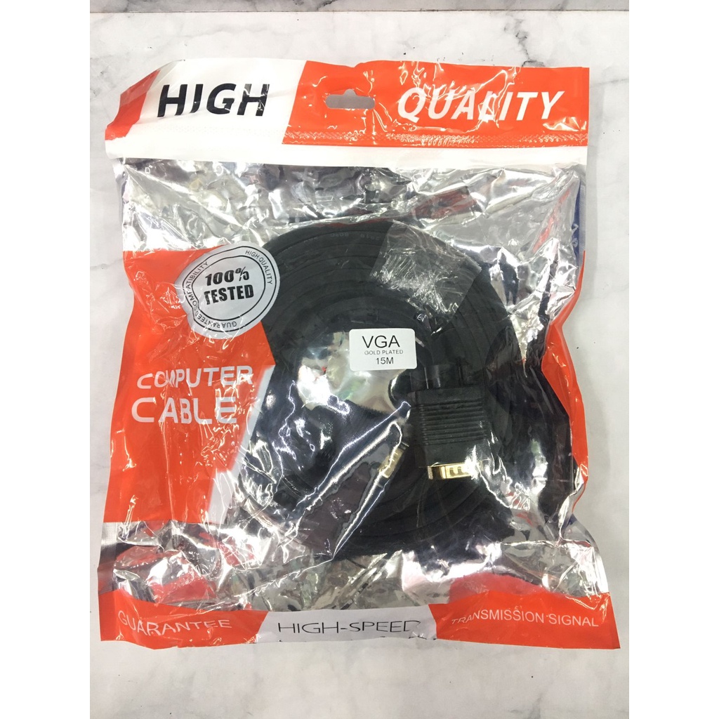 Kabel VGA Gold plated 15meter / kabel vga to vga gold 15meter / vga gold 15meter / VGA 15meter