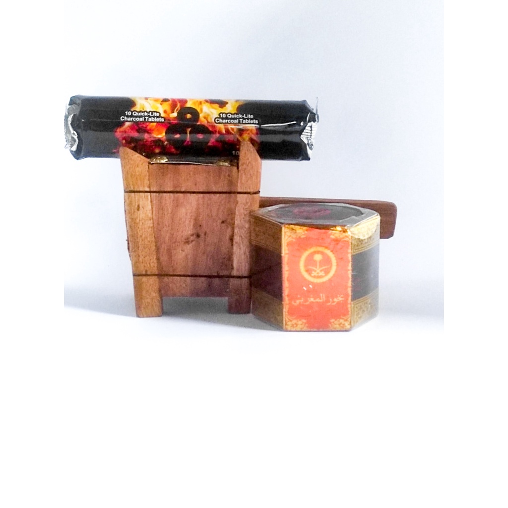 paket hemat prapen kecil kayu jati muda+buhur turki bubuk Maghribi dan areng magic pengharum ruangan aromatherapy tahan lama