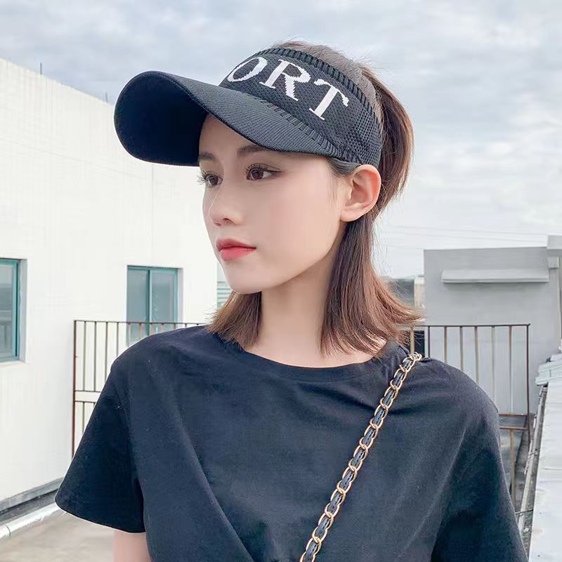 (COD) Topi Baseball Pelindung Matahari dengan Bahan Rajut dan Bergaya Korea untuk Musim Panas Topi Fashion