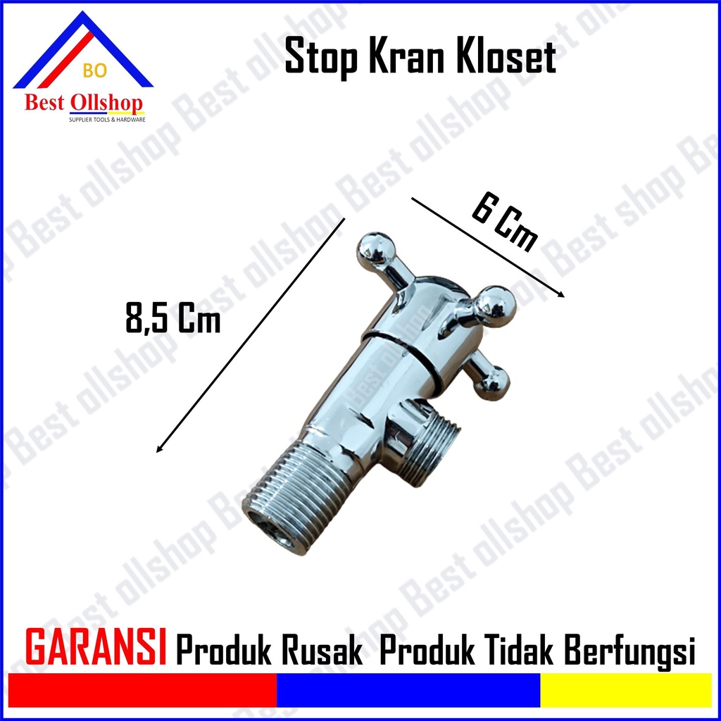 Stop Kran Keran singgel Dobel Jet Shower Cebok Toilet 1/2 Inch / Stop Kran Single Double Jet Shower Closet