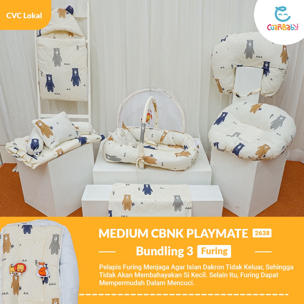 Kasur Bayi Playmate Paket Lengkap Motif Polar Bear By Cuan Baby MEDIUM CBNK PLAYMATE BUNDLING 6 FURI