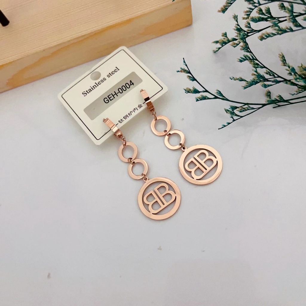 Anting Titanium Panjang (5cm) Perhiasan Fashion 0004