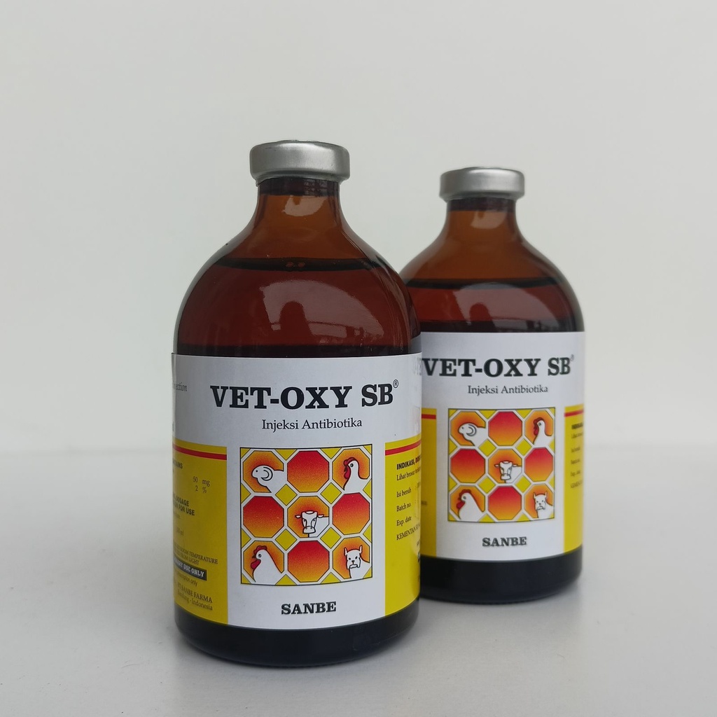 VET OXY SB 100ML dan 50ML - Antibiotik Hewan Sanbe