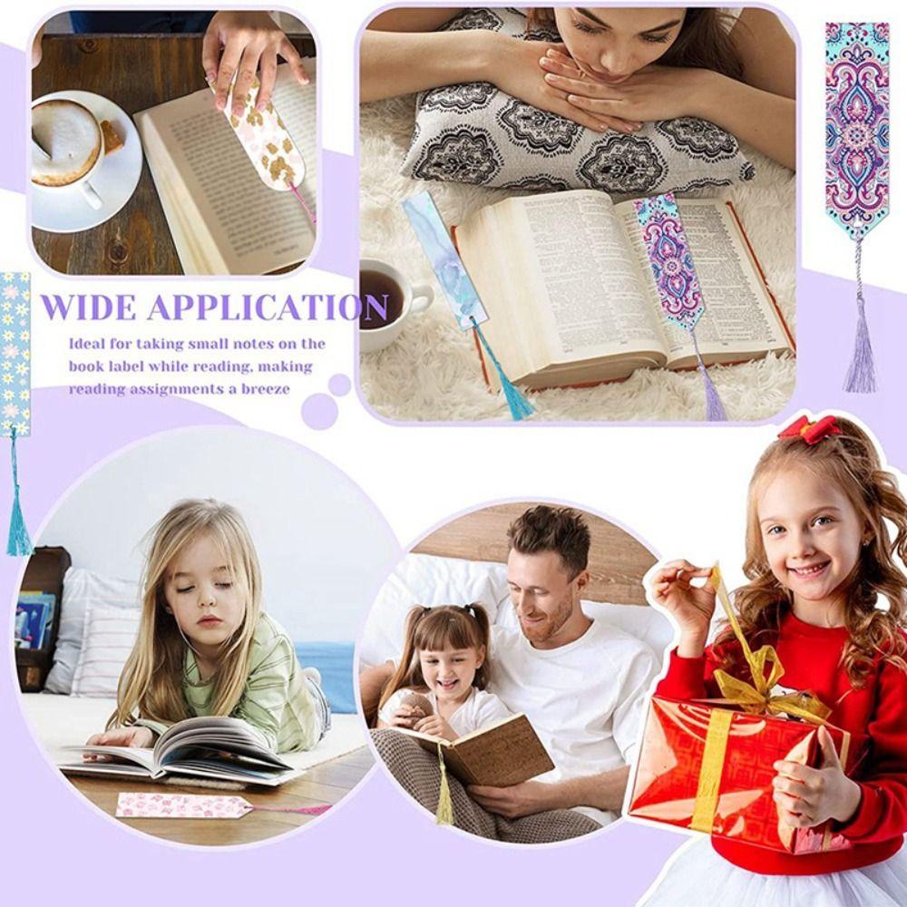 Top 30PCS/Set Kerajinan Bookmark Kosong Sublimasi Dengan Tag Lubang Hadiah Bookmark Akrilik Bahan DIY