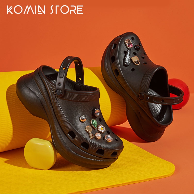KOMIN-Sandal Kodok Wanita Sandal Baim Sandal Wedges Kekinian Import JIBBITZ  Anti Slip Sandal Karet Spons Eva Classic Bae Clog Sandal Slop Wanita