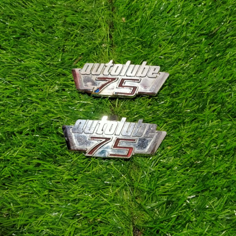 EMBLEM AUTOLUBE 75 EMBLEM BOX AKI YAMAHA V75 AUTOLUBE V75 ORIGINAL