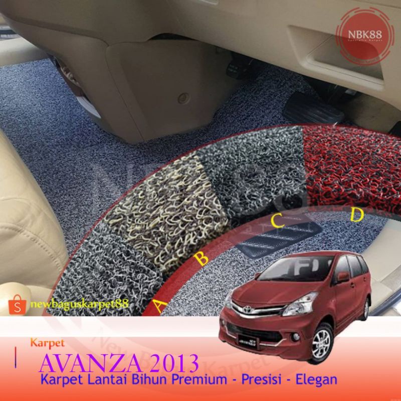 KARPET MOBIL TOYOTA AVANZA 2013 FULL SET BAGASI MIE BIHUN PREMIUM