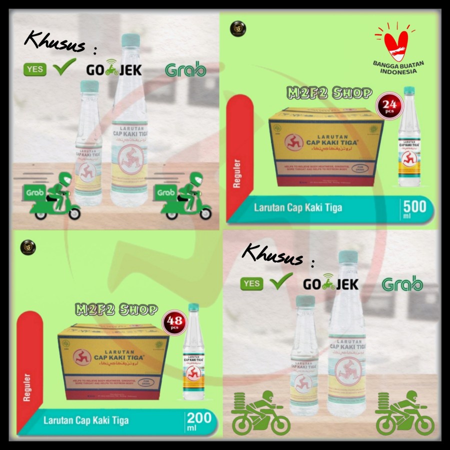 

Larutan Penyegar Cap Kaki Tiga Botol Rasa Original - Kemasan Karton (Khusus Bluebird/Gosend/Grab)