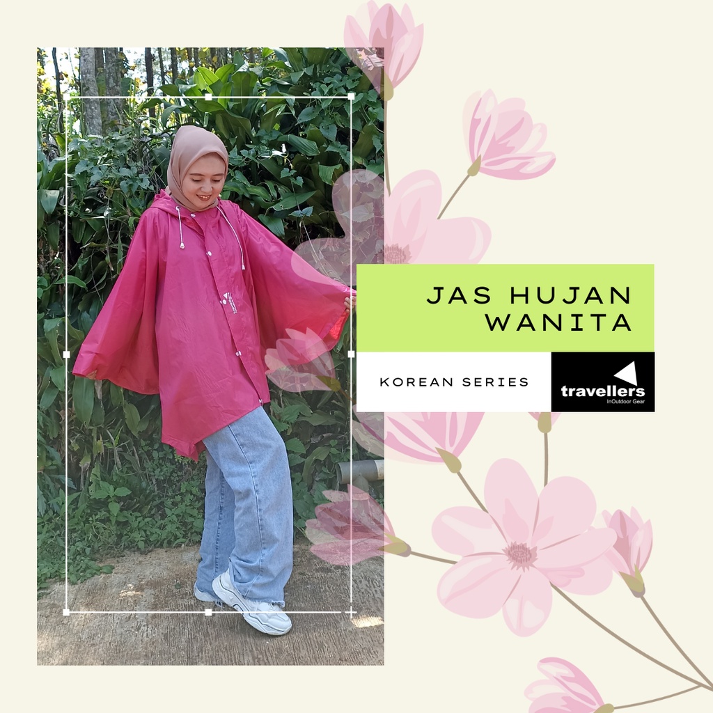 Jas Hujan Wanita Korean Series Travellers