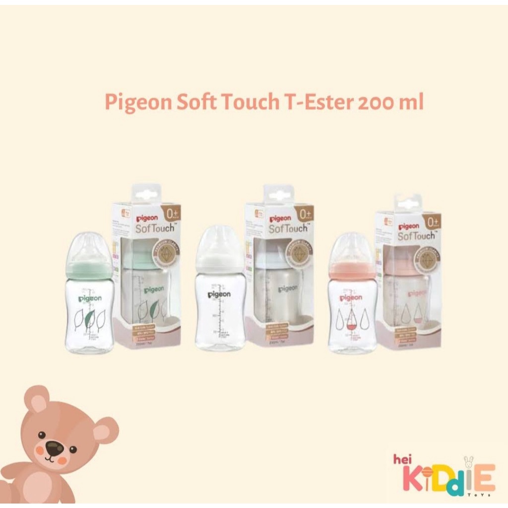 Pigeon Soft touch premium clear T-ester 200ml 0m+ Bpa frre