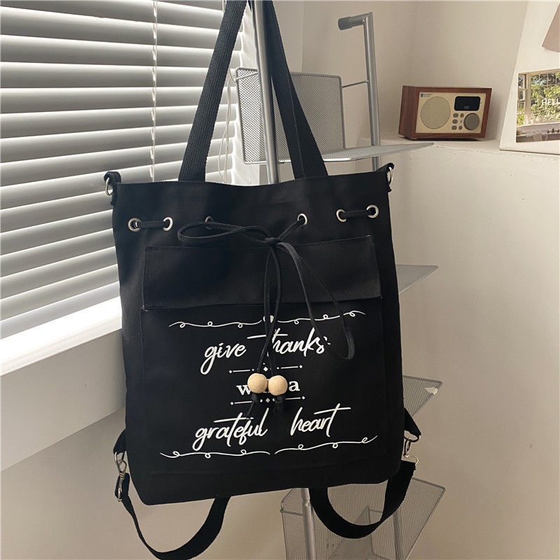 ✌✳Sera 2022 baru tas kanvas siswa perempuan tas bahu satu bahu versi Korea sastra tas messenger sederhana dan serbaguna