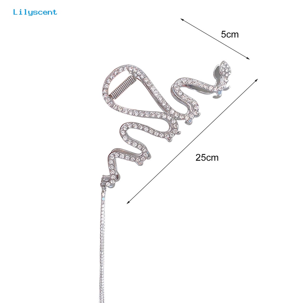 Jepit Rambut Model Cakar Bahan Alloy Hias Berlian Imitasi Berkilau Ukuran Besar Untuk Wanita