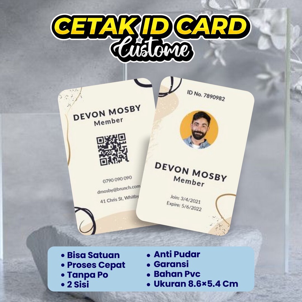 

Cetak Id Pvc Card Bolak Balik Satuan Bahan Tebal