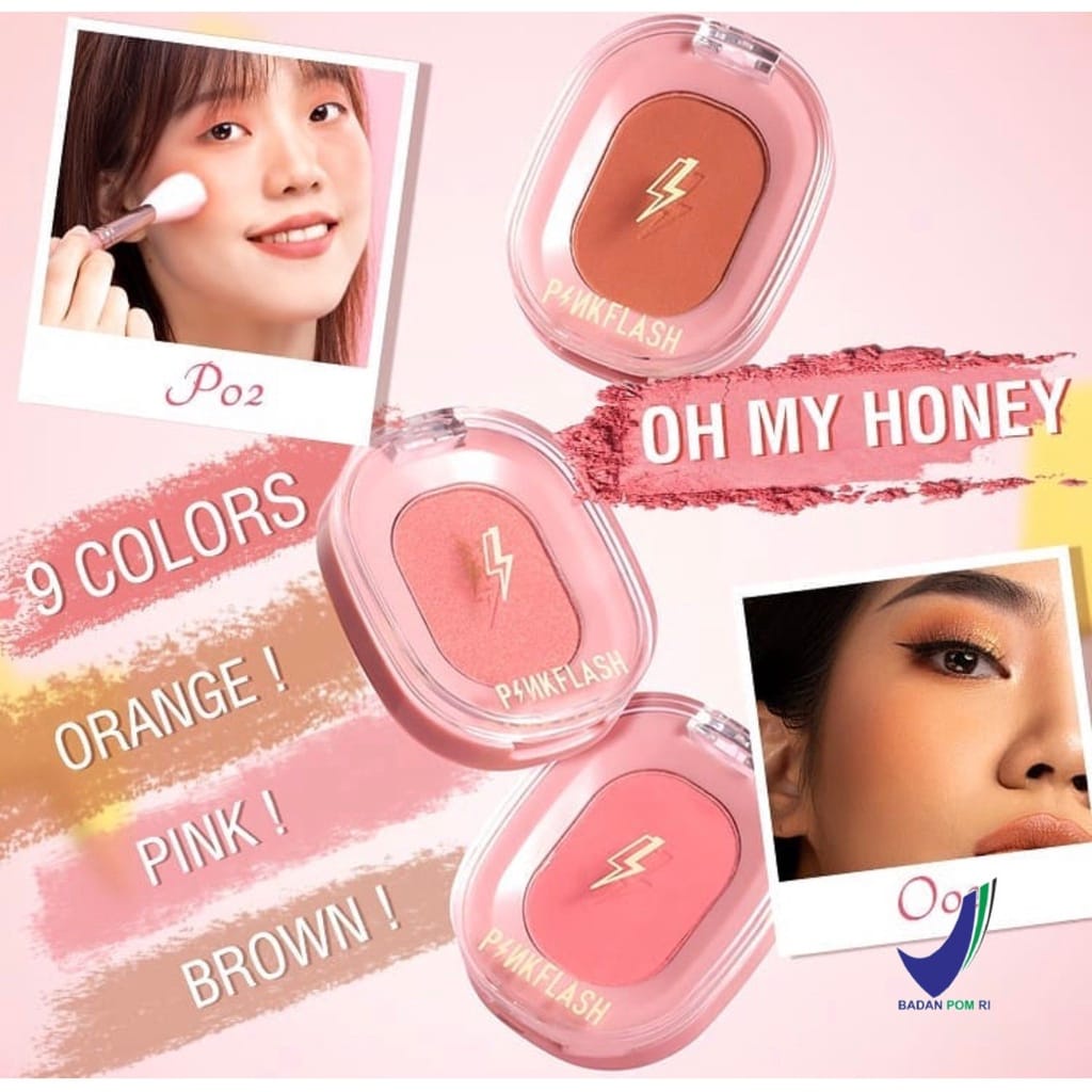 PINKFLASH (F01) OhMyHoney Blush Soft Powder Naturally Pigmented 11 Colors