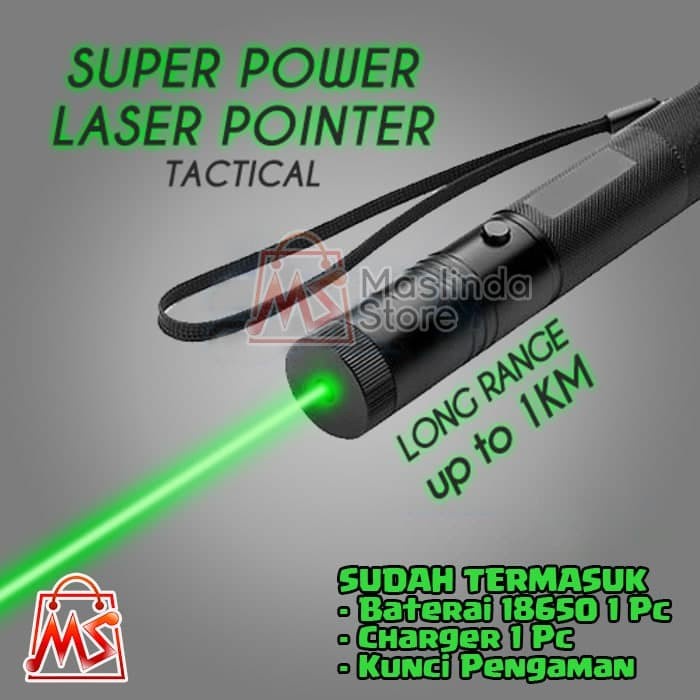 

Exclusive Super Power Laser Pointer Green Beam (Bahan Metal)