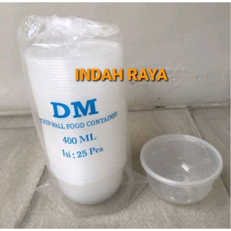 Thinwall bulat 400ml/mangkuk thinwall plastik 400ml+tutup