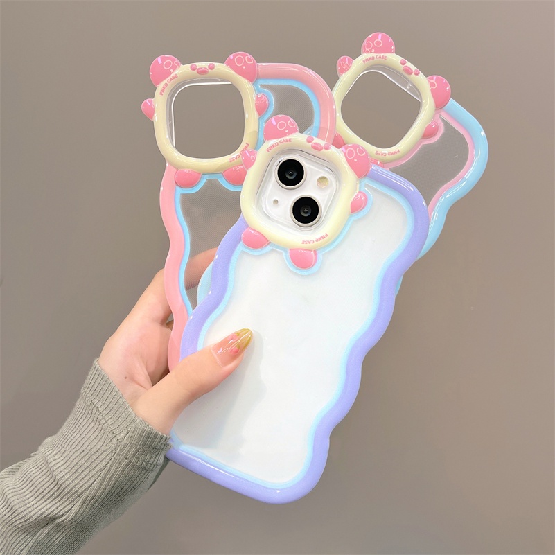 Soft Case TPU Motif Monster Kecil Warna Permen Untuk iPhone 14 13 12 11 Pro Max X Xr Xs Max 7 8 6 6s Plus