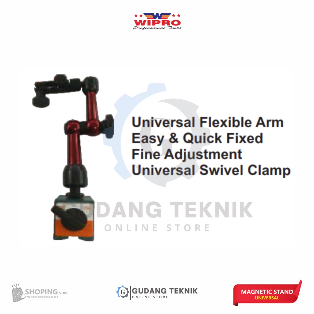 Dudukan Stang Dial Magnetic WIPRO MST-150 / Indikator Stand Universal WIPRO MST150 - Magnetic Stand Universal WIPRO MST 150