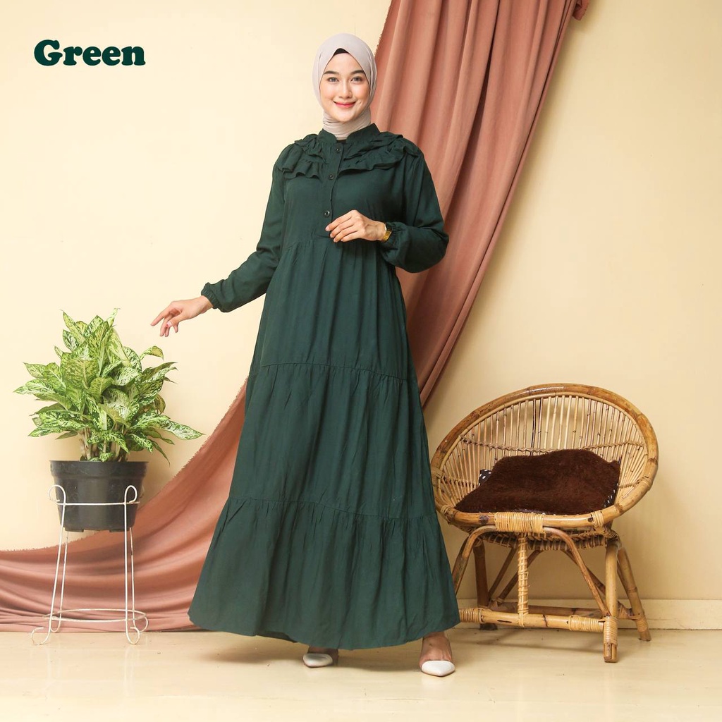 GAMIS POLOS RAYON PREMIUM GAMIS SYAR'I BEST SELLER GAMIS ANAK MUDA TERBARU MIDI DRESS DASTER BALI BU