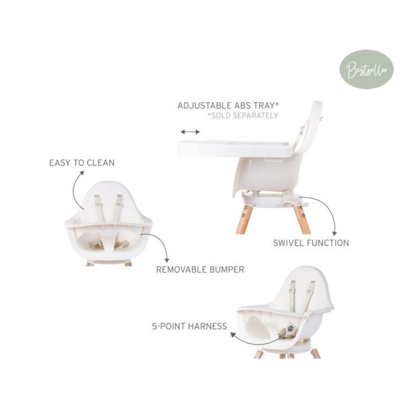 Childhome Evolu One.80° High Chair / Kursi Makan Putar Anak