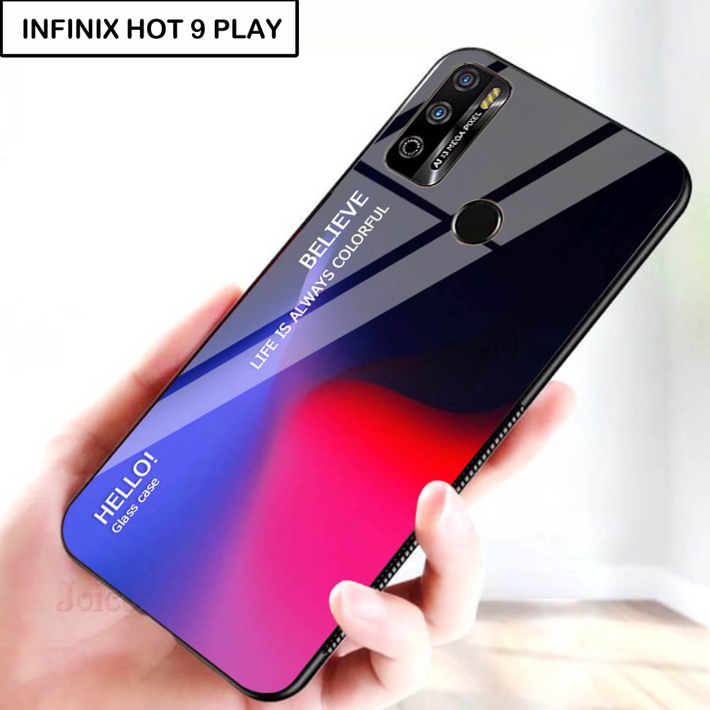 Softcase Kaca For INFINIX HOT 9 PLAY - Case Handphone INFINIX HOT 9 PLAY [T35].
