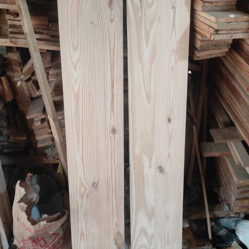 papan kayu jati belanda 100x20x2 / papan sambung / papan ambalan kayu / trap tangga kayu