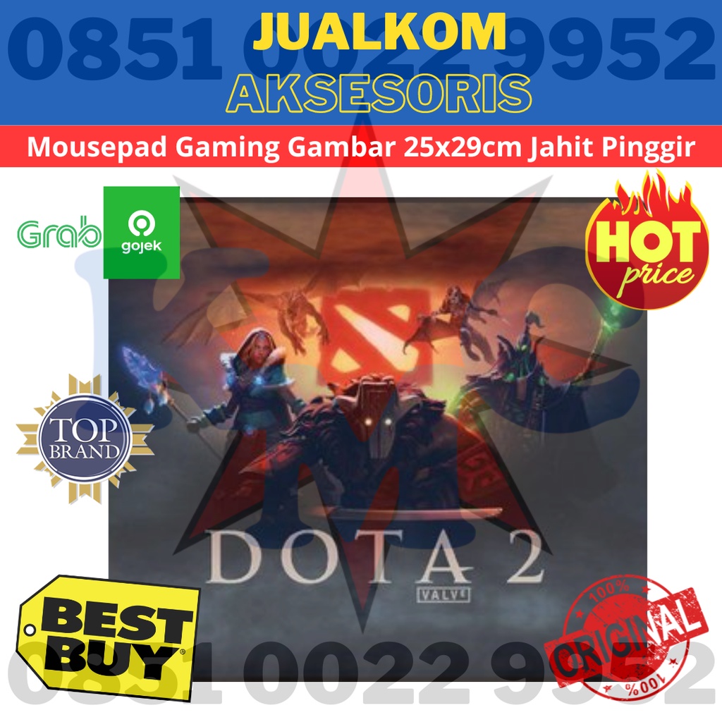 Mousepad Gaming Gambar 25x29cm Jahit Pinggir